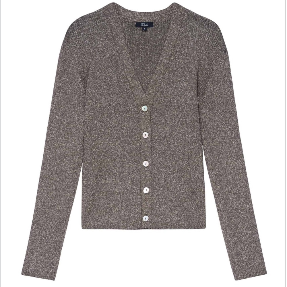 RAILS Beau Lurex Cardigan Gold Sz S - Picture 5 of 10